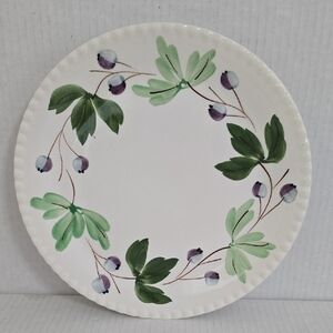 Vintage Handpainted Blue Ridge / Southern Pottery 10 1/4 Inch Mountain Ivy Plate
